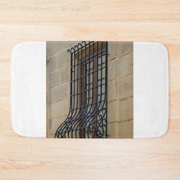 Item preview, Decorative Iron Grille on Historic Stone Wall Window designed and sold by Nmallia.