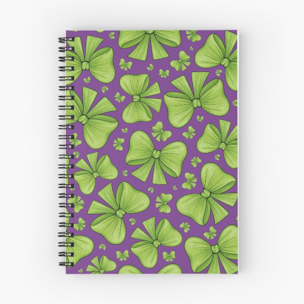 Item preview, Pattern of green bows on a light purple background designed and sold by Cherevan.