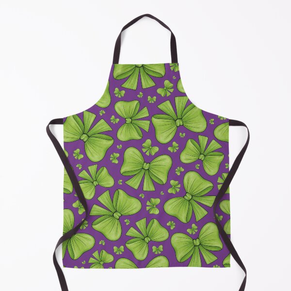 Item preview, Pattern of green bows on a light purple background designed and sold by Cherevan.