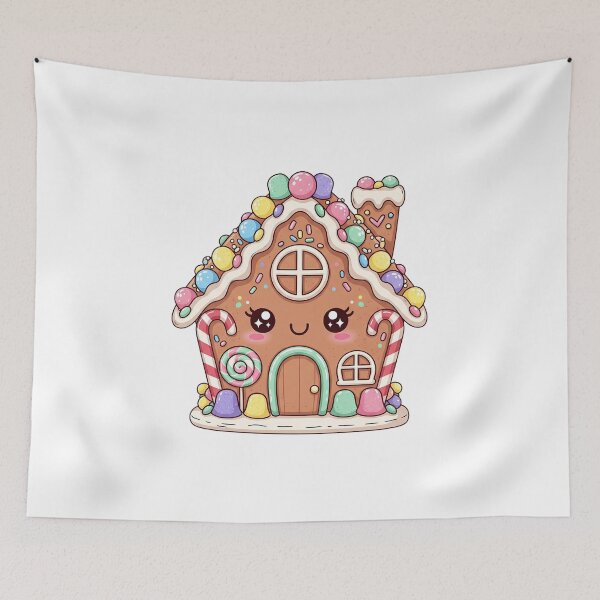 Item preview, Cute Kawaii Gingerbread House designed and sold by istoriadesign.