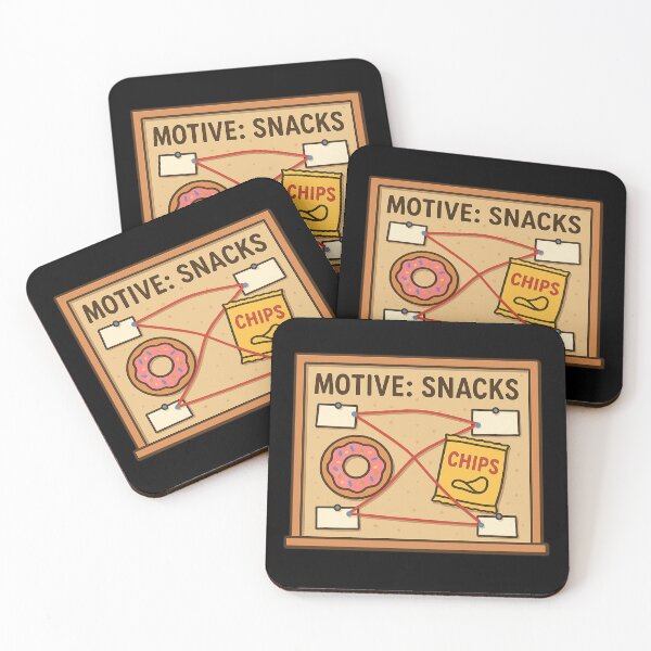 Item preview, Motive: Snacks – Funny True Crime Evidence Board Parody designed and sold by HROC.