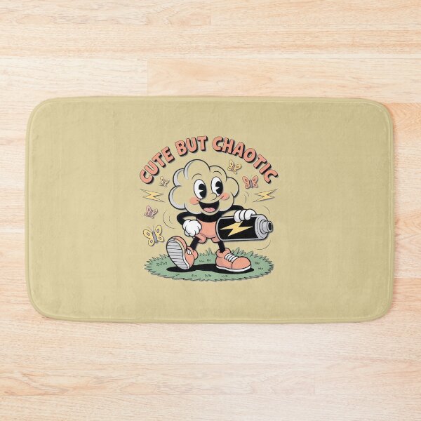 Item preview, Cute But Chaotic Battery Character Retro Cartoon designed and sold by Brandon Estrada.