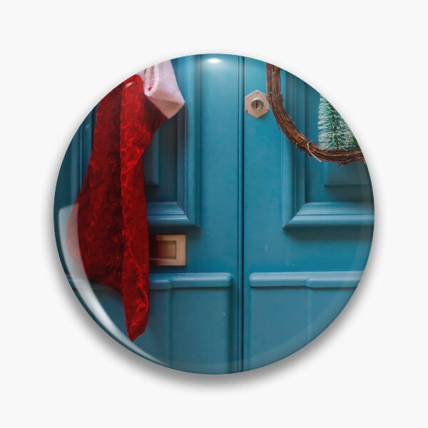 Item preview, Festive Christmas Door with Stocking and Holiday Wreath designed and sold by Nmallia.