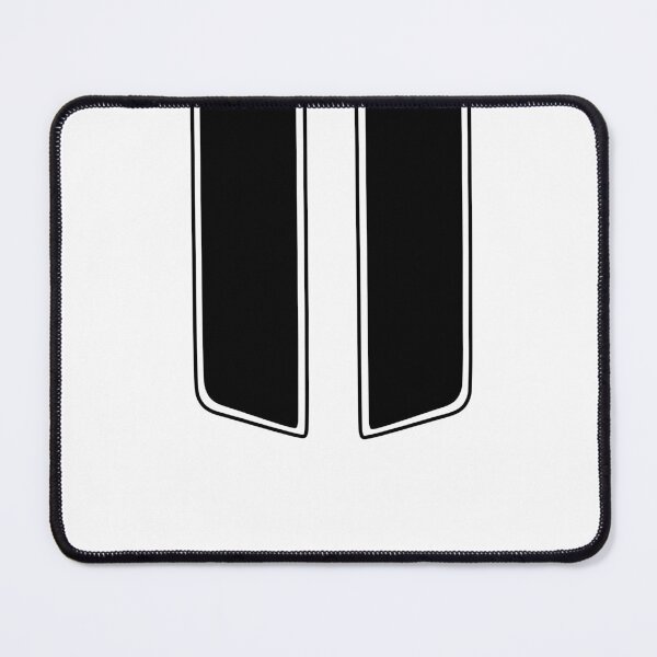 Item preview, Dual Hood Stripes With Pinstripes - Sticker (Black - White Background) designed and sold by Racing Stripes Only.