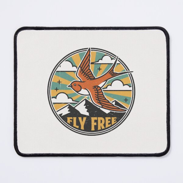 Item preview, Vintage Fly Free Bird Badge designed and sold by MedIA-store.