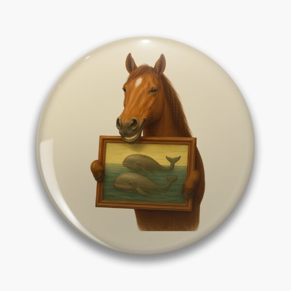 Item preview, Ironic Horse with Whales – Surreal Funny Art designed and sold by Aredbox.