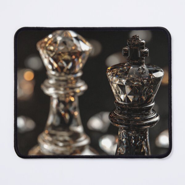 Item preview, Diamond Chess Pieces – Luxurious Crystal King and Queen Art designed and sold by No Flaws Stickers.