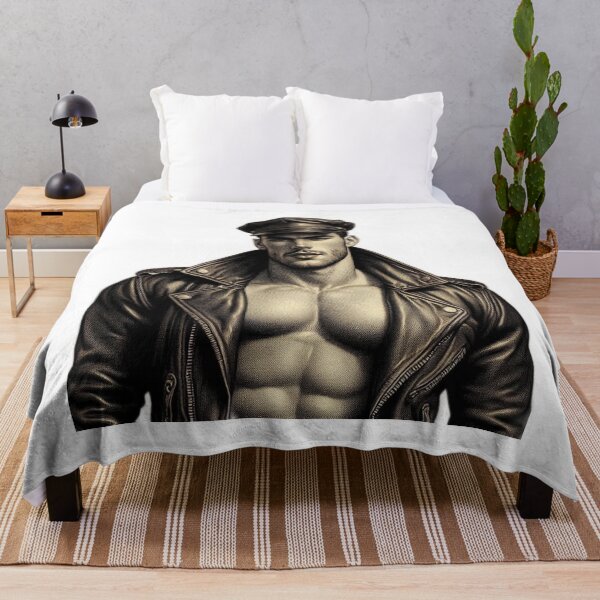 Item preview, Tom of Finland Tribute Vintage 1940 "Smokin'" Leather Biker Pride Graphic Design designed and sold by ItsAKinkThing.