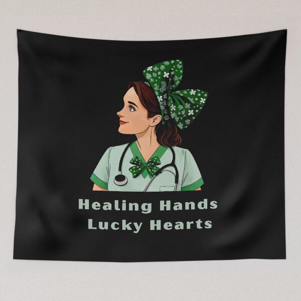 Item preview, Safe Staffing Saves Lives - Healing Hands, Lucky Hearts designed and sold by WonderMix.