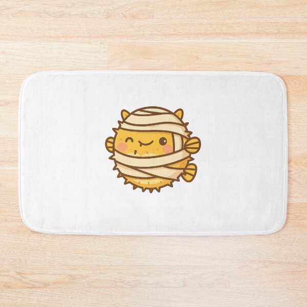 Item preview, Kawaii Pufferfish Mummy – Cute Halloween Cartoon Animal Illustration designed and sold by ThaiArtShop.