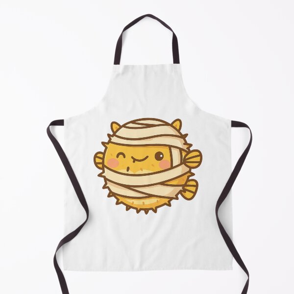 Item preview, Kawaii Pufferfish Mummy – Cute Halloween Cartoon Animal Illustration designed and sold by ThaiArtShop.