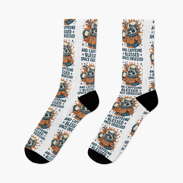 Item preview, Space Obsessed And Caffeine Blessed Funny designed and sold by LuminOrb.