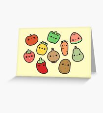 Cute fruit and veg Greeting Card