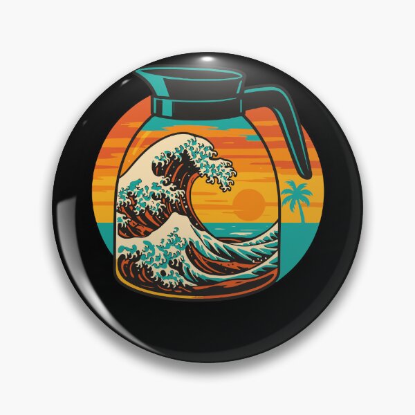 Artikelvorschau, Kaffee Japan Welle Kanagawa Ozean Sonnenuntergang Fun Design entworfen und verkauft von LuminOrb.