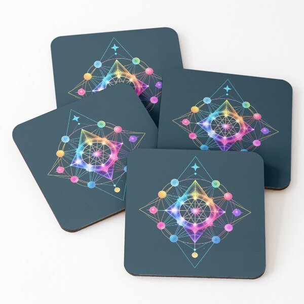 Item preview, Neon Cosmic Mandala with Sacred Geometry designed and sold by Prachodayat Artworks.