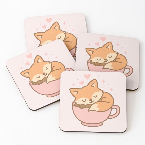 Item preview, Sleepy Fox in a Teacup – Cozy Kawaii Animal Design designed and sold by wwshd.