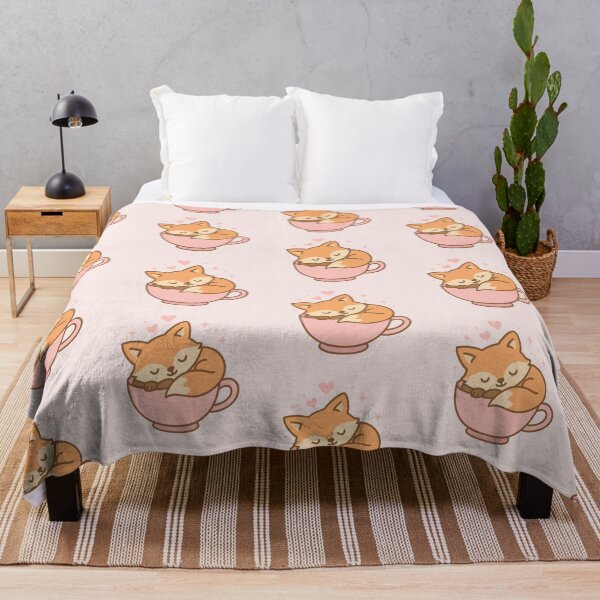 Item preview, Sleepy Fox in a Teacup – Cozy Kawaii Animal Design designed and sold by wwshd.