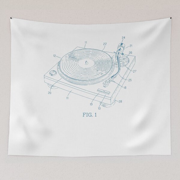 Item preview, Vinyl Record Player blueprint Patent Art Music designed and sold by LuminOrb.