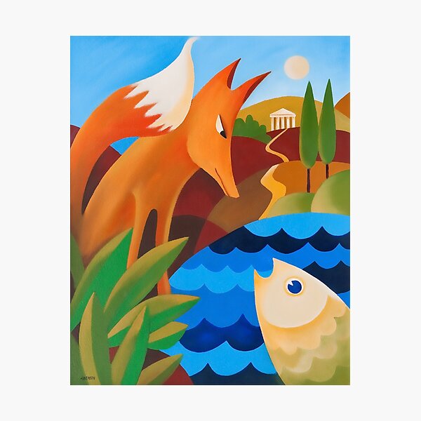 THE FOX AND THE FISH Photographic Print