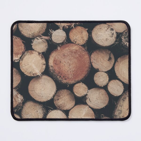 Item preview, Dolomites, Italy I Stack of cut wood logs for a natural geometric round pattern with a rustic feel and cozy warmth of a farmhouse in the Italian countryside with a dark brown moody aesthetic designed and sold by Julie Travel Photography.