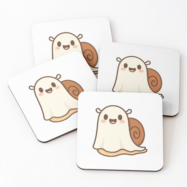 Item preview, Kawaii Snail Ghost – Cute Halloween Cartoon Animal Illustration designed and sold by ThaiArtShop.