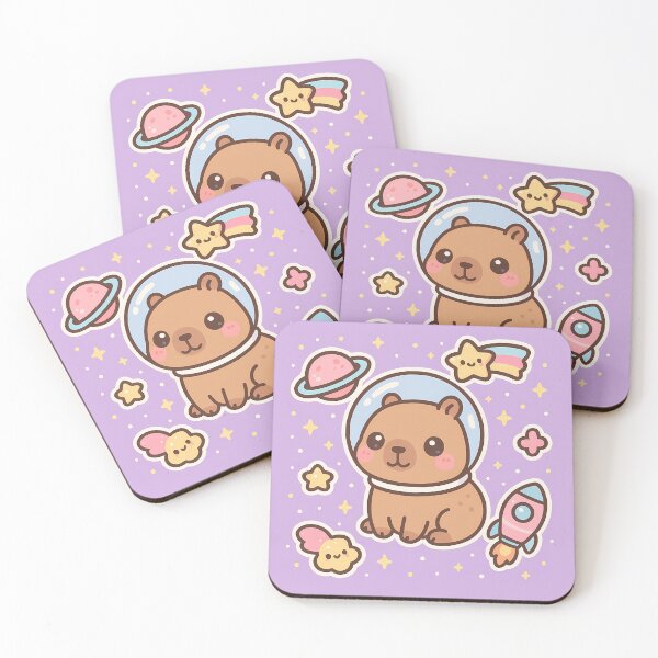 Item preview,  Kawaii Space Capybara – Kawaii Space Critters designed and sold by Guraaprint.