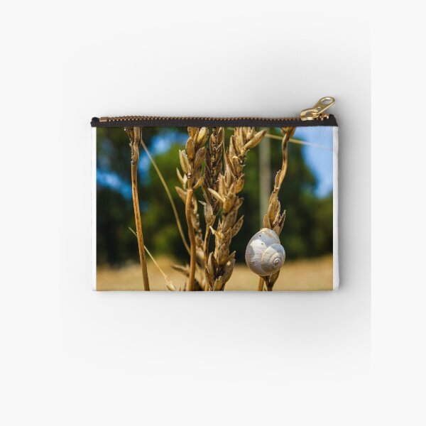 Item preview, Snail on Dry Wheat Stalks in a Sunny Rural Field Scene designed and sold by Nmallia.