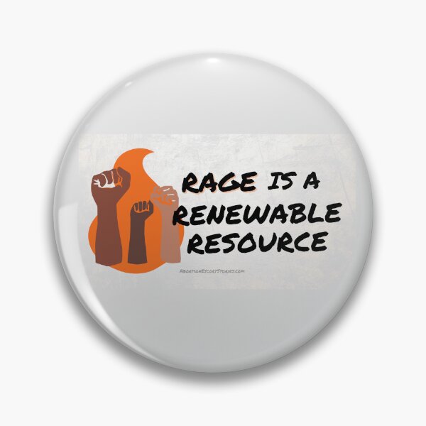 Item preview, Rage is a Renewable Resource – Flame and Fists Logo – light background horizontal designed and sold by AbortionEscorts.