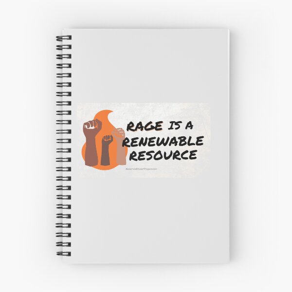 Item preview, Rage is a Renewable Resource – Flame and Fists Logo – light background horizontal designed and sold by AbortionEscorts.