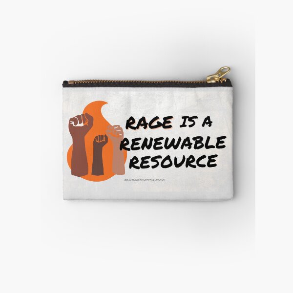 Item preview, Rage is a Renewable Resource – Flame and Fists Logo – light background horizontal designed and sold by AbortionEscorts.
