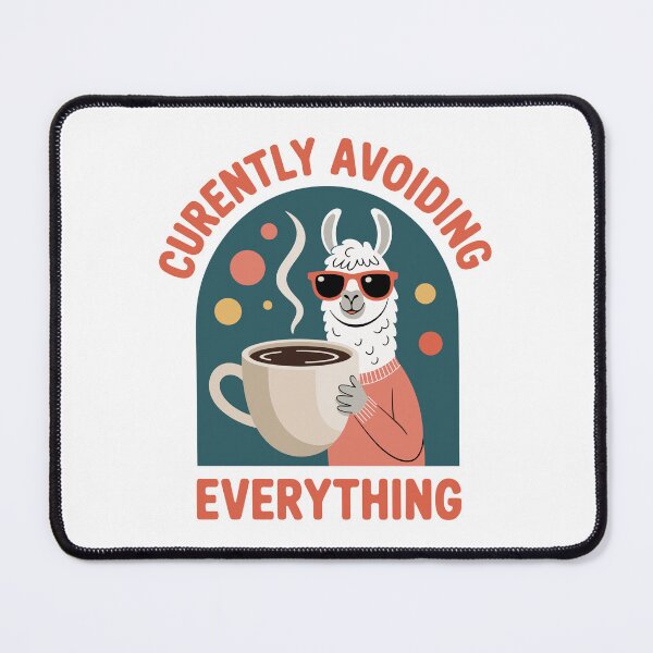 Item preview, Currently Avoiding Everything – Funny Llama Coffee Quote designed and sold by ThatBBStore.