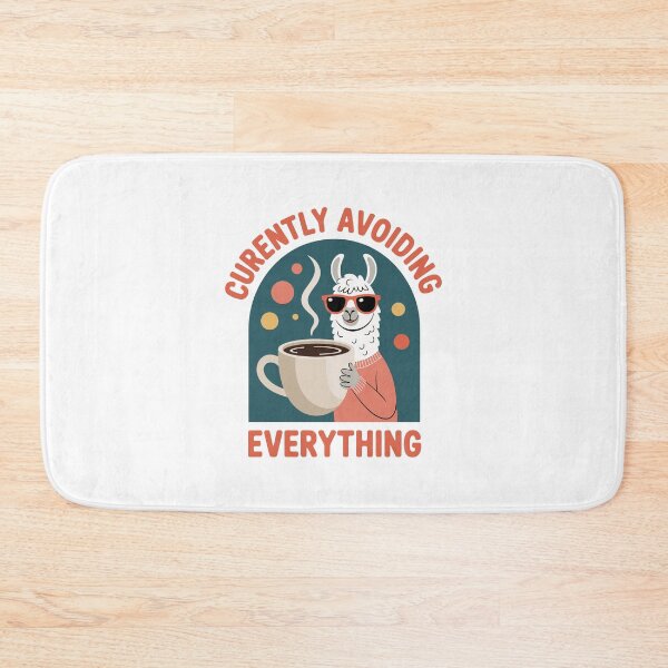 Item preview, Currently Avoiding Everything – Funny Llama Coffee Quote designed and sold by ThatBBStore.