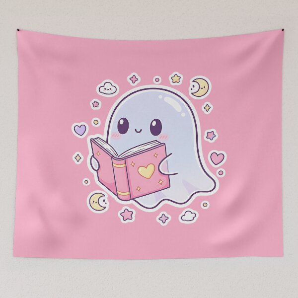 Item preview, Ghost Reading a Book | Halloween designed and sold by RR-Arts.