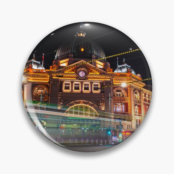 Item preview, Melbourne Flinders Street Station at night designed and sold by EGRS Photography.