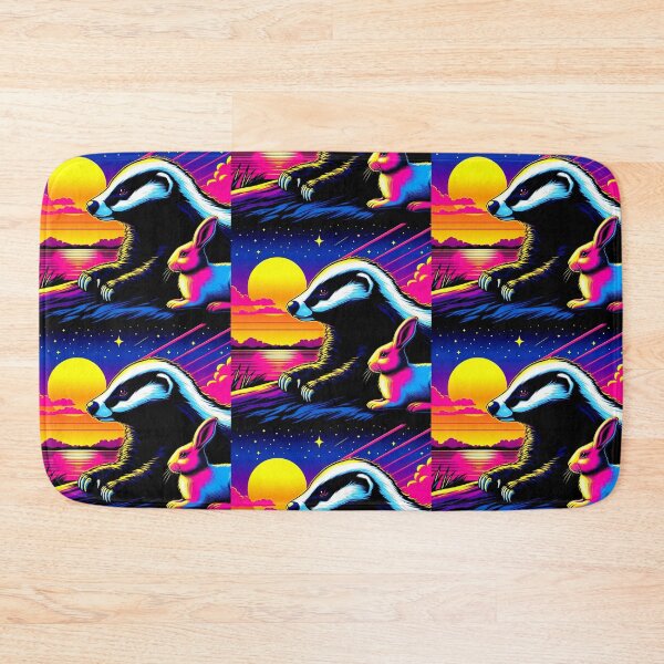 Item preview, Honeybadger and cute bunny  designed and sold by Dogandesighn.