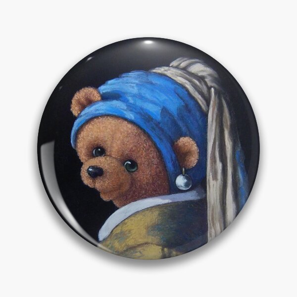 Item preview, Bear with Pearl Earring,  designed and sold by Foxloxart.