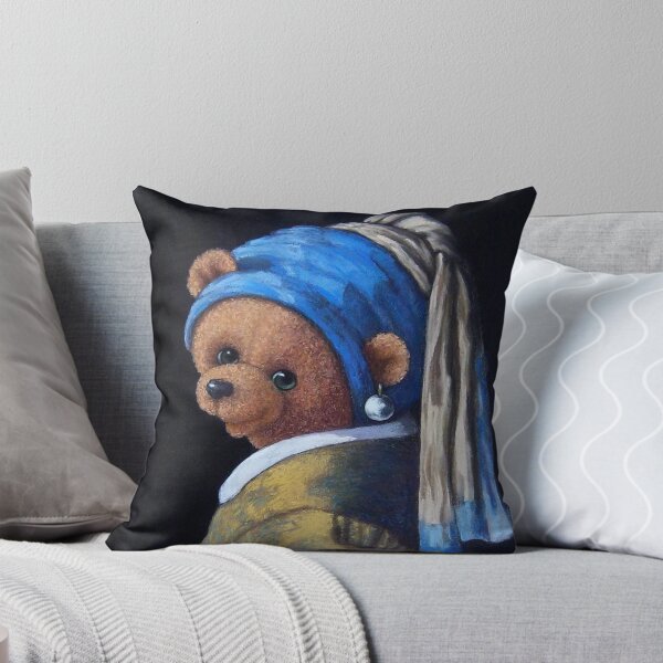 Item preview, Bear with Pearl Earring,  designed and sold by Foxloxart.