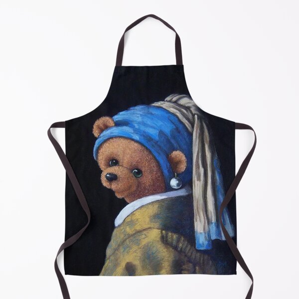 Item preview, Bear with Pearl Earring, designed and sold by Foxloxart.