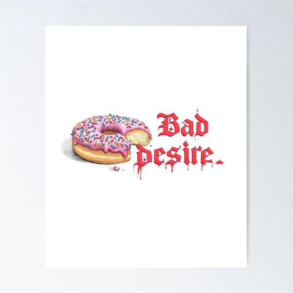 Item preview, Bad Desire Donut Shirt – Funny Food Temptation T-Shirt designed and sold by MoonLightFX.