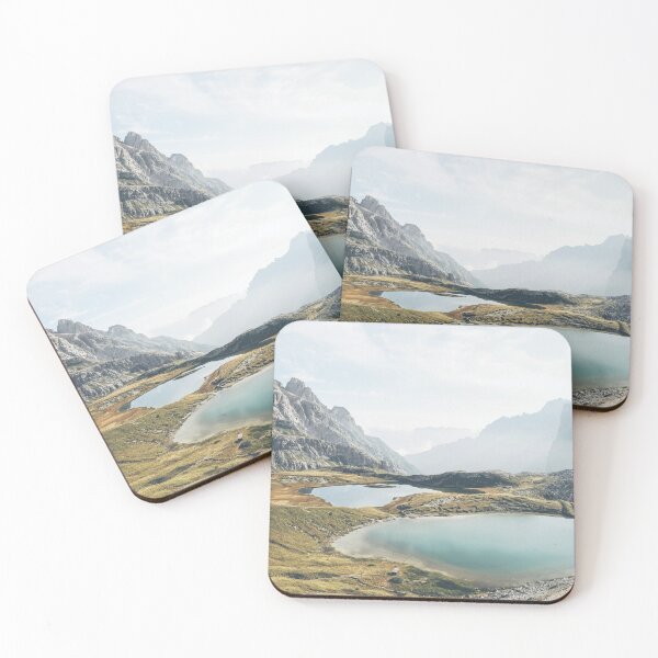 Item preview, Dolomites, Italy I Alps mountain scenery and crystal clear water lakes in Tre Cime di Lavaredo in the morning sunlight in a rustic authentic wilderness with a pastel italian aesthetic designed and sold by Julie Travel Photography.