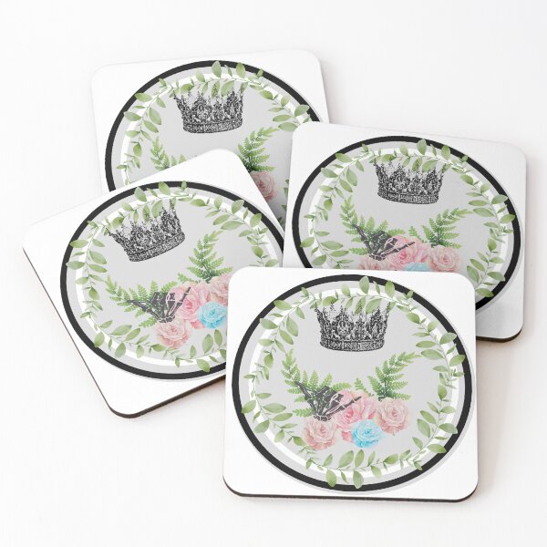 Item preview, crowned skeleton and flowers designed and sold by mag3118.