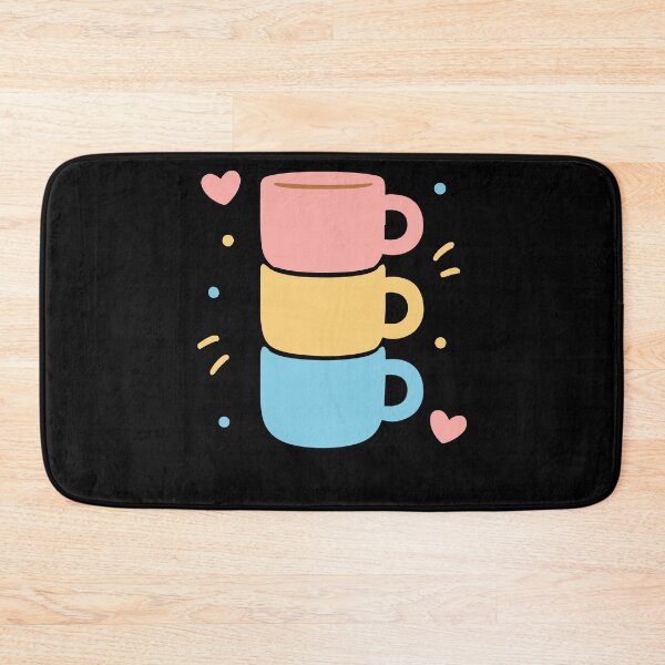 Item preview, Cute Coffee Mug Stack Pastel Hearts Love designed and sold by LuminOrb.