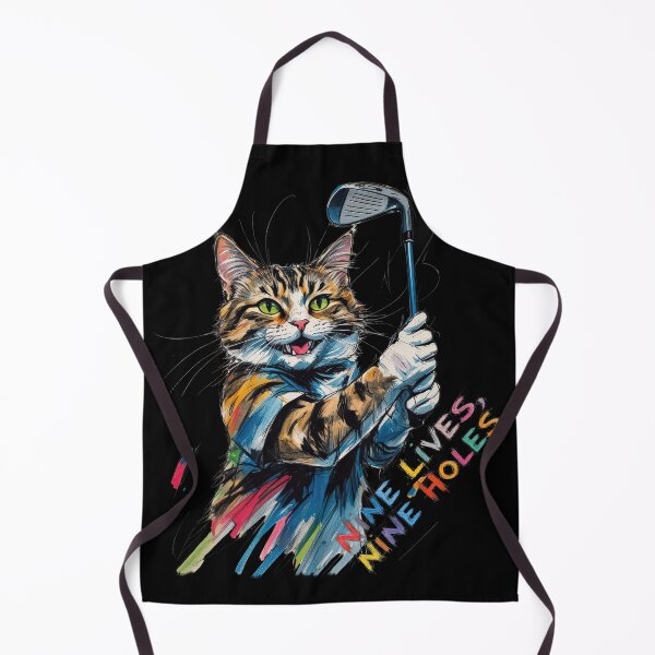 Item preview, nine lives, nine holes, a gift for a golf and cat fan, designed and sold by miro-bob-design.