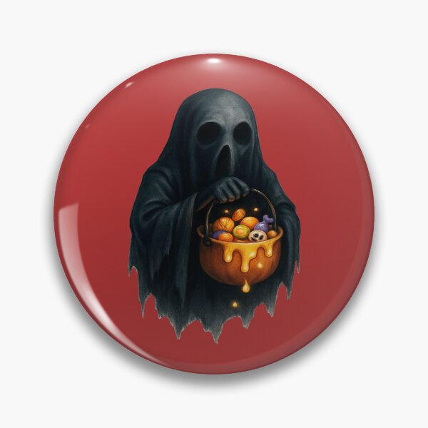 Item preview, Creepy Ghost Holding Candy Bucket designed and sold by YourFavBuddy.