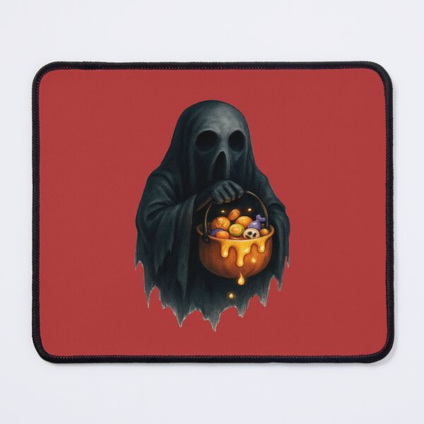 Item preview, Creepy Ghost Holding Candy Bucket designed and sold by YourFavBuddy.