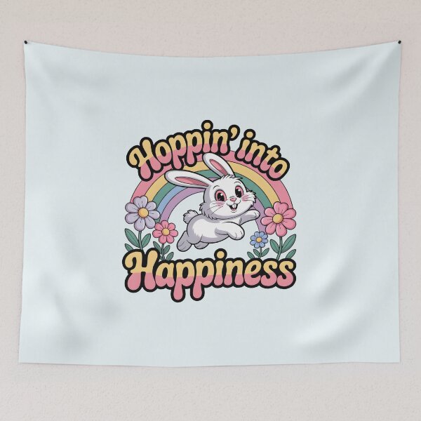 Item preview, Hoppin’ Into Happiness – Playful Spring Design designed and sold by Jollys-ArtShop.