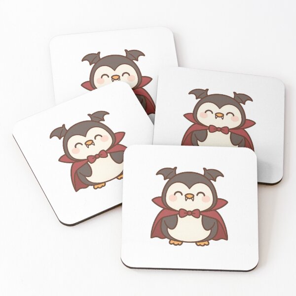 Item preview, Kawaii Penguin Vampire – Cute Halloween Cartoon Animal Illustration designed and sold by ThaiArtShop.