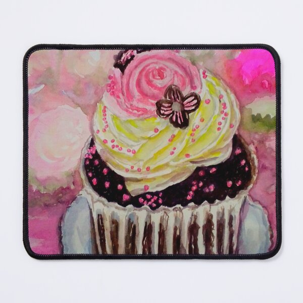 Item preview, Cupcake Food watercolor painting  designed and sold by happiartworks .