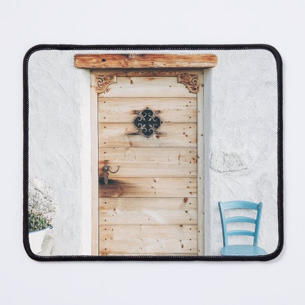 Item preview, Dolomites, Italy I Wood door from a mountain chalet to the authentic rustic charm of a farmhouse in a nature Alps landscape with minimalist geometric pastel retro vintage aesthetic architecture designed and sold by Julie Travel Photography.
