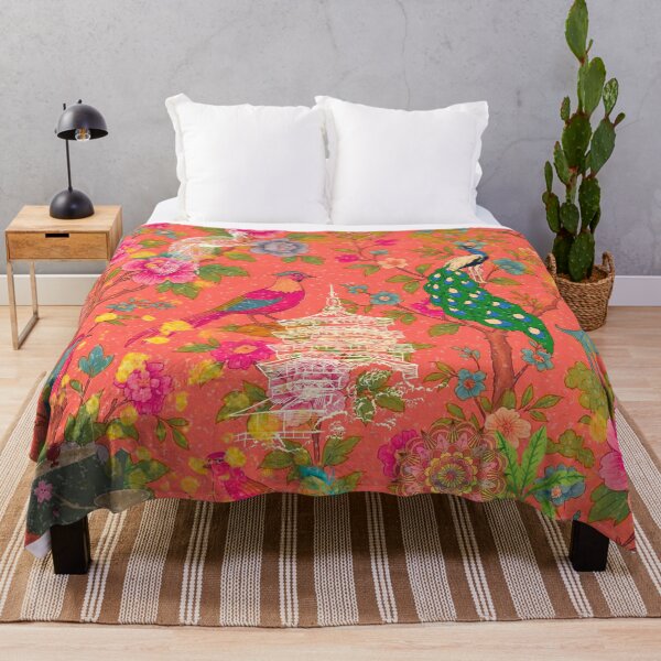 Item preview, Copy of Orange colourful chinoiserie garden designed and sold by Sugar Wisdom .
